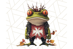 Floral Punk Frogs PNG - Neon Reble Grunge Amphibians Clipart Product Image 3