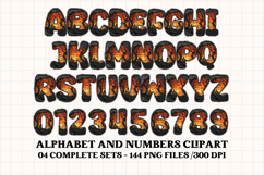Halloween Alphabet png clipart, halloween letters doodle Product Image 5