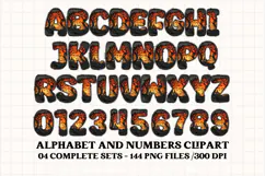 Halloween Alphabet png clipart, halloween letters doodle Product Image 5