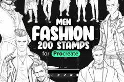 200 Procreate Men Fashion Stamp Brushes Product Image 1