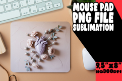 JOYFUL desk PAD Sublimation PNG, 3D Heart Product Image 1