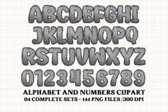 Christmas Alphabet png clipart, christmas letters doodle Product Image 5