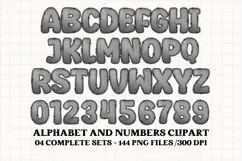 Christmas Alphabet png clipart, christmas letters doodle Product Image 5