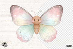 Pastel Spring Butterfly PNG Product Image 1