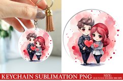 Valentine&#039;s Day Photo Keychain Sublimation PNG Design Product Image 1