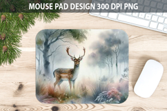 Watercolor Deer Mouse pad Sublimation - Animal PNG Design Product Image 1