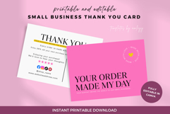 Thank You Card Template Canva Editable Design Small Business Product Image 1
