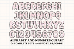 Love Story Alphabet &amp; Numbers Clipart - PNG 300 DPI Product Image 5