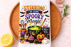 Halloween Kitchen Towel PNG, Funny Halloween PNG Product Image 1