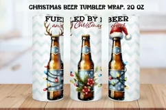 Funny christmas beer Tumbler Wrap|PNG. Product Image 1