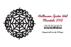 Halloween Spider Web Mandala Papercut SVG Product Image 2