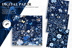 Chinoiserie Floral Pattern Background Vintage Digital Paper Product Image 1