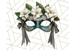 Vintage Garden Masquerade Floral Eye Mask PNG Clipart Product Image 3