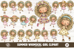 Summer Whimsical Girl Clipart Product Image 1