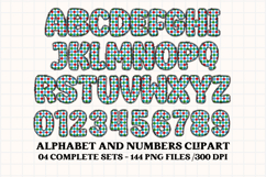 Christmas Alphabet png clipart, christmas letters doodle Product Image 5