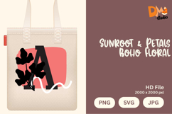 Sunroot &amp; Petals Boho Floral Monogram Product Image 1