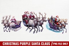 Christmas Purple Santa Claus Sublimation Product Image 1