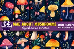 Mad About Mushrooms Pattern Bundle PNG Product Image 12