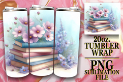 PRESENT OF ADVENTURE 20oz TUMBLER WRAP, Book and flower Product Image 1