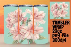 Watercolor Flower Tumbler Wrap for Sublimation 20oz Product Image 1