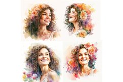 Happy Moms with flowers Portrait bundle| Mother&#039;s day Bundle Product Image 9