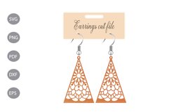 Earrings SVG Template Design Product Image 1