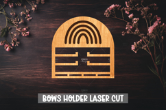 Bow holder laser cut - Wooden Nursery Decor Laser Product Image 1