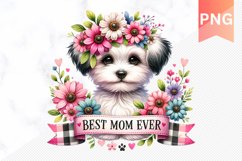 Best MOM Ever Sublimation - Mother&#039;s Day Clipart PNG Design Product Image 1