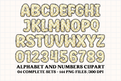 Black and Gold Alphabet png clipart, gold letters doodle Product Image 5