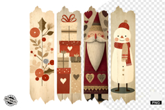 Wooden Christmas Brushstrokes Clipart Product Image 1