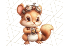 Vintage Steampunk Forest Animal PNG Clipart for Sublimation Product Image 3