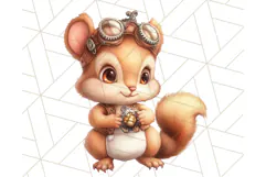 Vintage Steampunk Forest Animal PNG Clipart for Sublimation Product Image 3