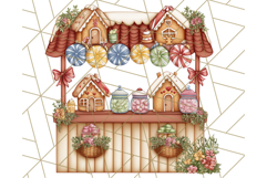 Cozy Christmas Market Stall Clipart PNG, Holiday Art Png Product Image 3