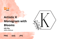Artistic Monogram with Blooms Product Image 1