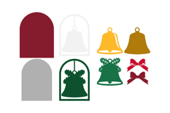 Christmas Layered Paper Cut SVG - 3D Holiday Papercraft Product Image 2