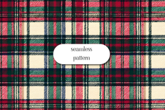 Christmas Tartan Plaid Seamless Pattern Digital Paper Design Product Image 1