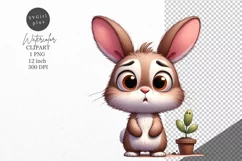 Bunny clipart, Funny bunny clipart, Animals clipart Product Image 1