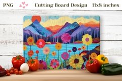 Mountains Cutting Board, Summer Cutting Board Template Product Image 1