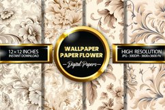 Wallpaper Paper Flower Digital Papers - 04 Variations Product Image 1