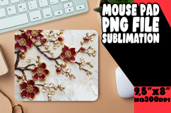 CHEERFUL DESK MAT FUN SUBLIMATION, 3D Flower Product Image 1