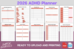 Editable 2026 ADHD Planner Canva Template | KDP Interior Product Image 7