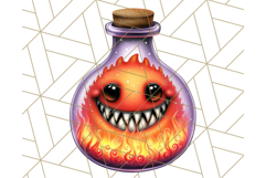Halloween Monster Clipart PNG, Monsters in Jars, Spooky Png Product Image 3