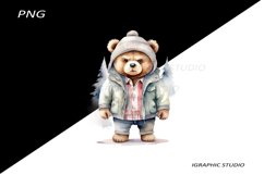 Grumpy Teddy Bear Clipart, Teddy Bear Clipat Product Image 1