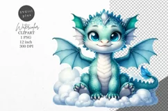 Dragon clipart, Fantasy clipart, Dragon sublimation Product Image 1