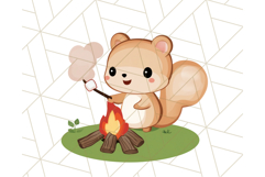 Camping Animals PNG, Forest Critters Campfire Clipart Product Image 3