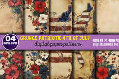 Grunge Patriotic 4th of July PNG Product Image 1