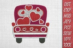 Valentines Day Truck Embroidery Designs Product Image 5