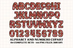 Christmas Alphabet png clipart, christmas letters doodle Product Image 5