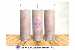 Best MOM ever Glitter 20 OZ Tumbler Sublimation Design PNG Product Image 1