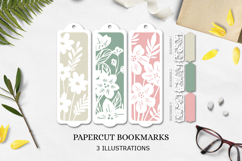Flower bookmark layered paper cut / Bookmarks svg Product Image 1